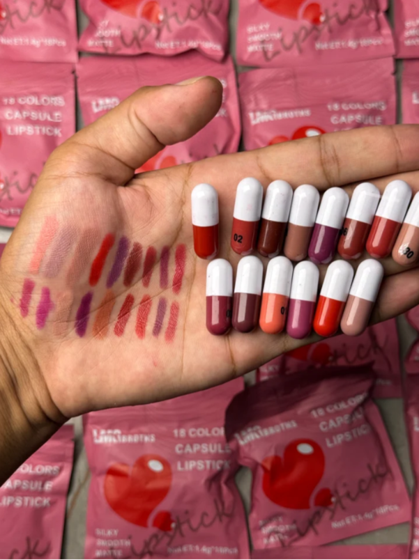 LMG BROTHS 18-Color Capsule Lipstick Set